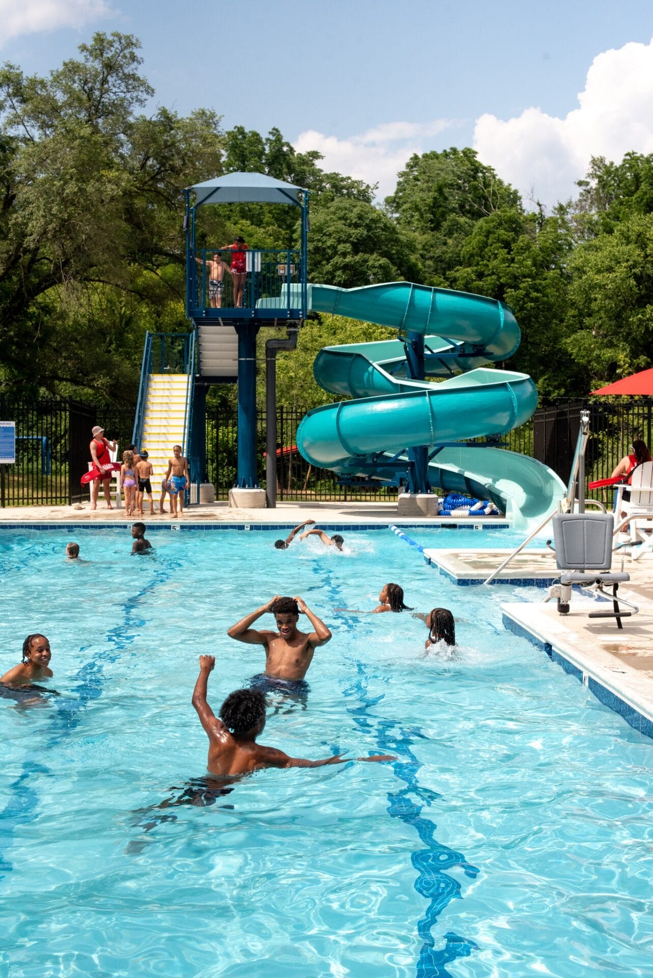 Washington Park Pool outdoor aquatic area.