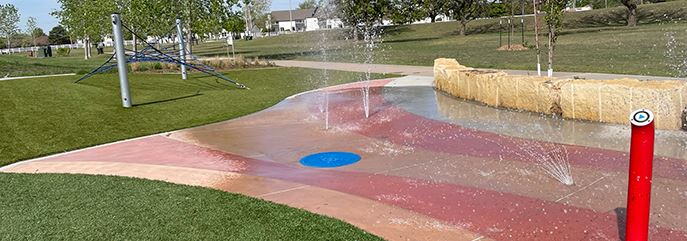 W.B. Harrison Park splash pad in Wichita.