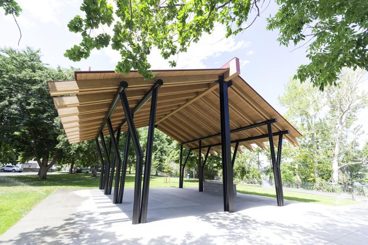 Picnic shelter at Wenatchee Riverfront Park.