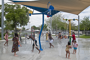 Westgate Park Splashpark in West Palm Beach.