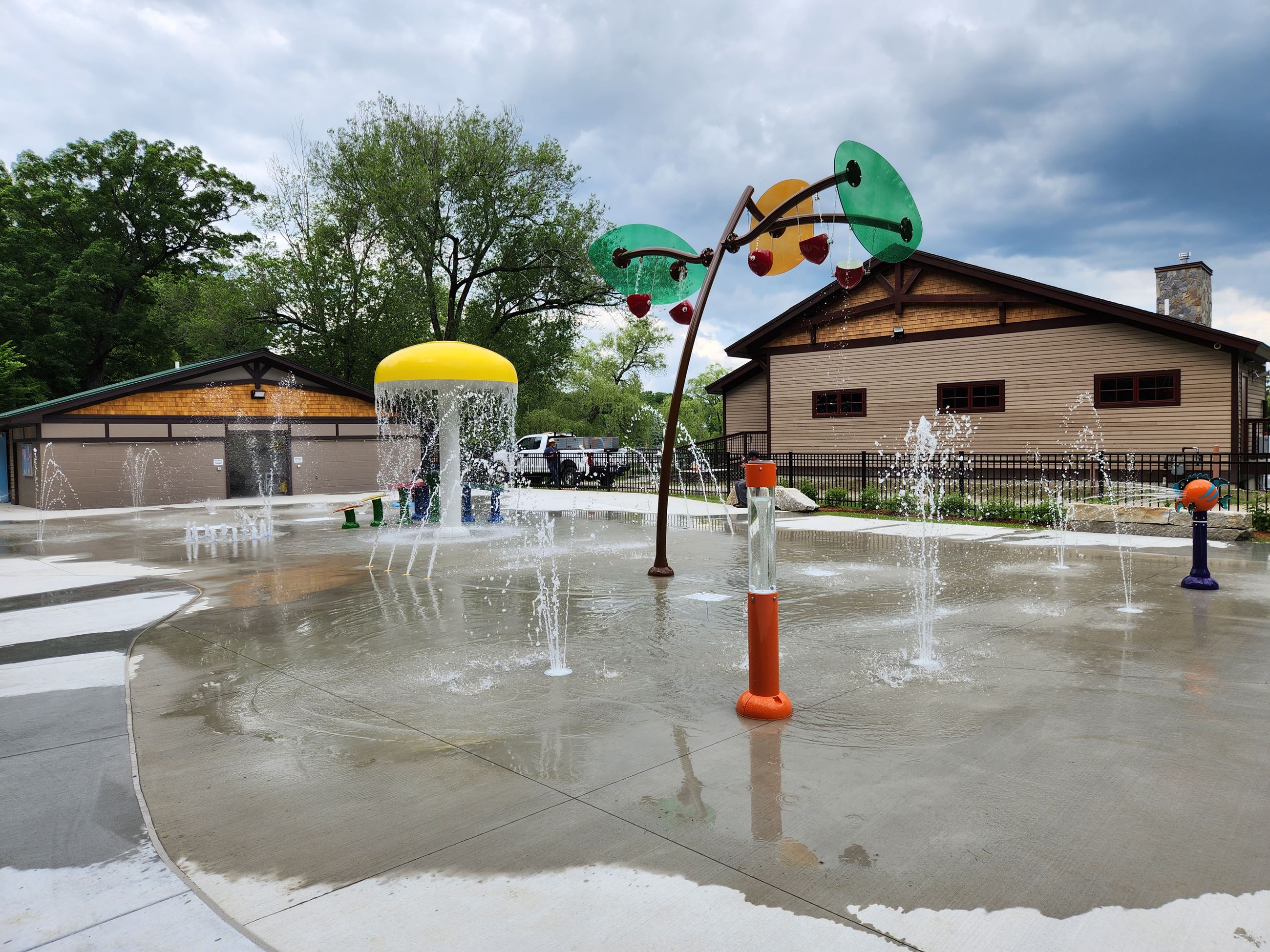 White Park splash pad at the park in Concord.