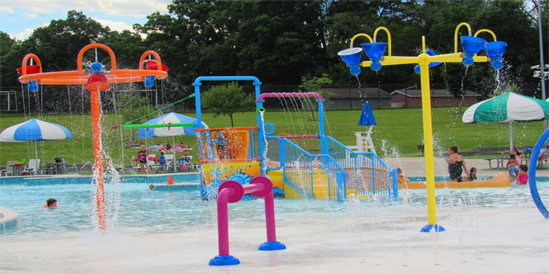 Spray area at William L. Welch Community Pool.
