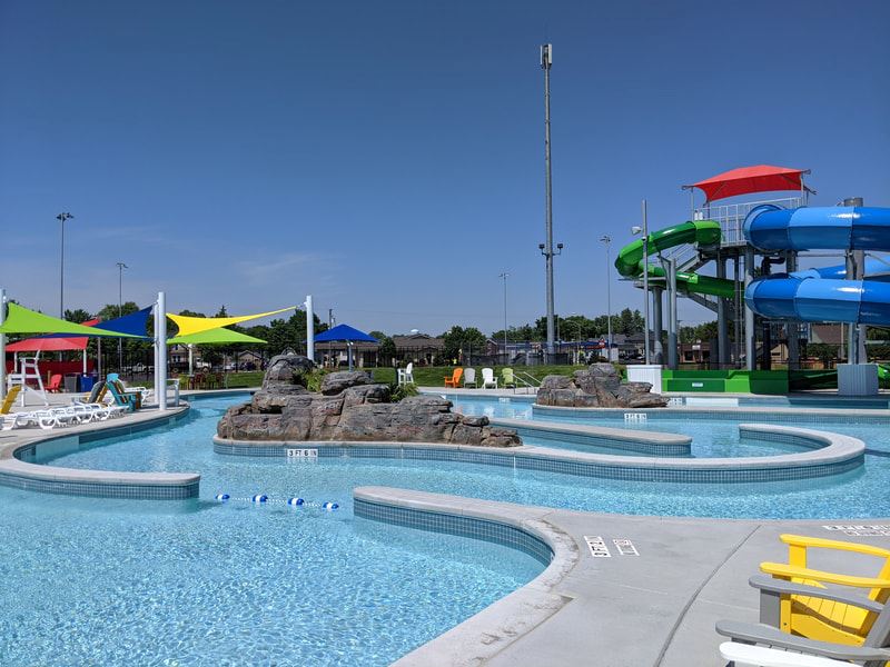 Pool and splash environment at Witter Park Aquatics Center.